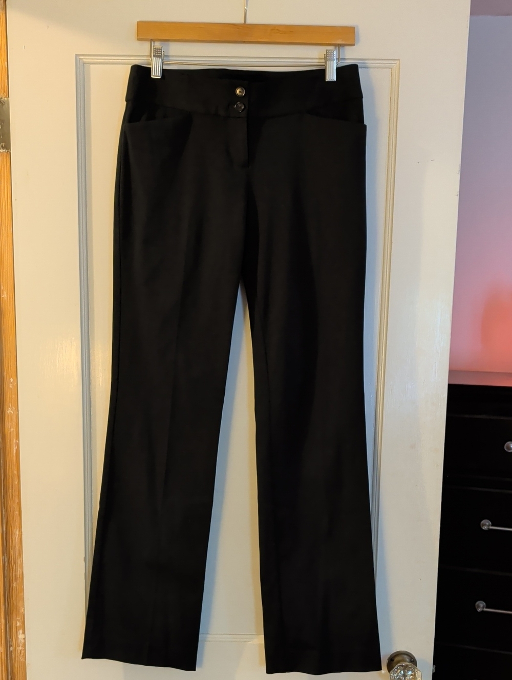 LOFT Black Boot-Cut Dress Pants, Sz 0